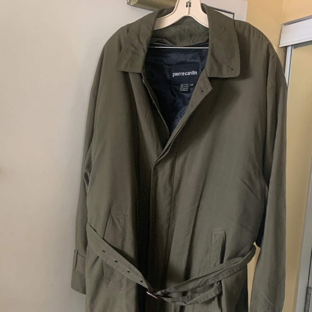 Pierre Cardin Men's Khaki Trench Coat
